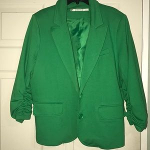 Very soft and durable green blazer